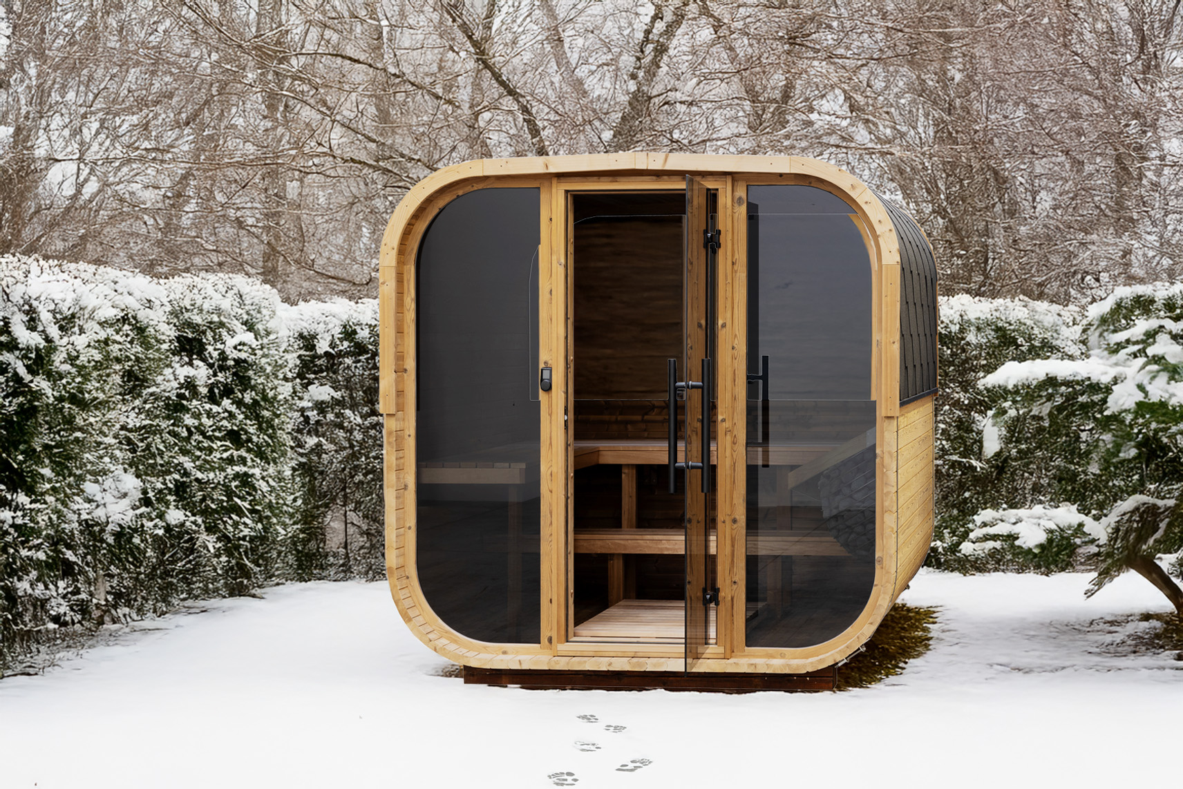 quadra zhasnutá se sněhem